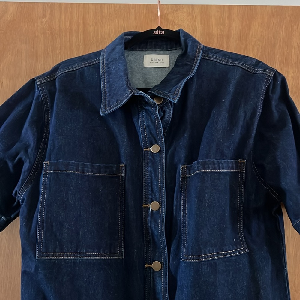 DISSH Dark Blue Denim Button-Up Top - Picture 3 of 4